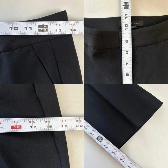 Banana Republic Pants High Rise Cropped  Flare Trousers Black Size 0 NWOT - Picture 11 of 16